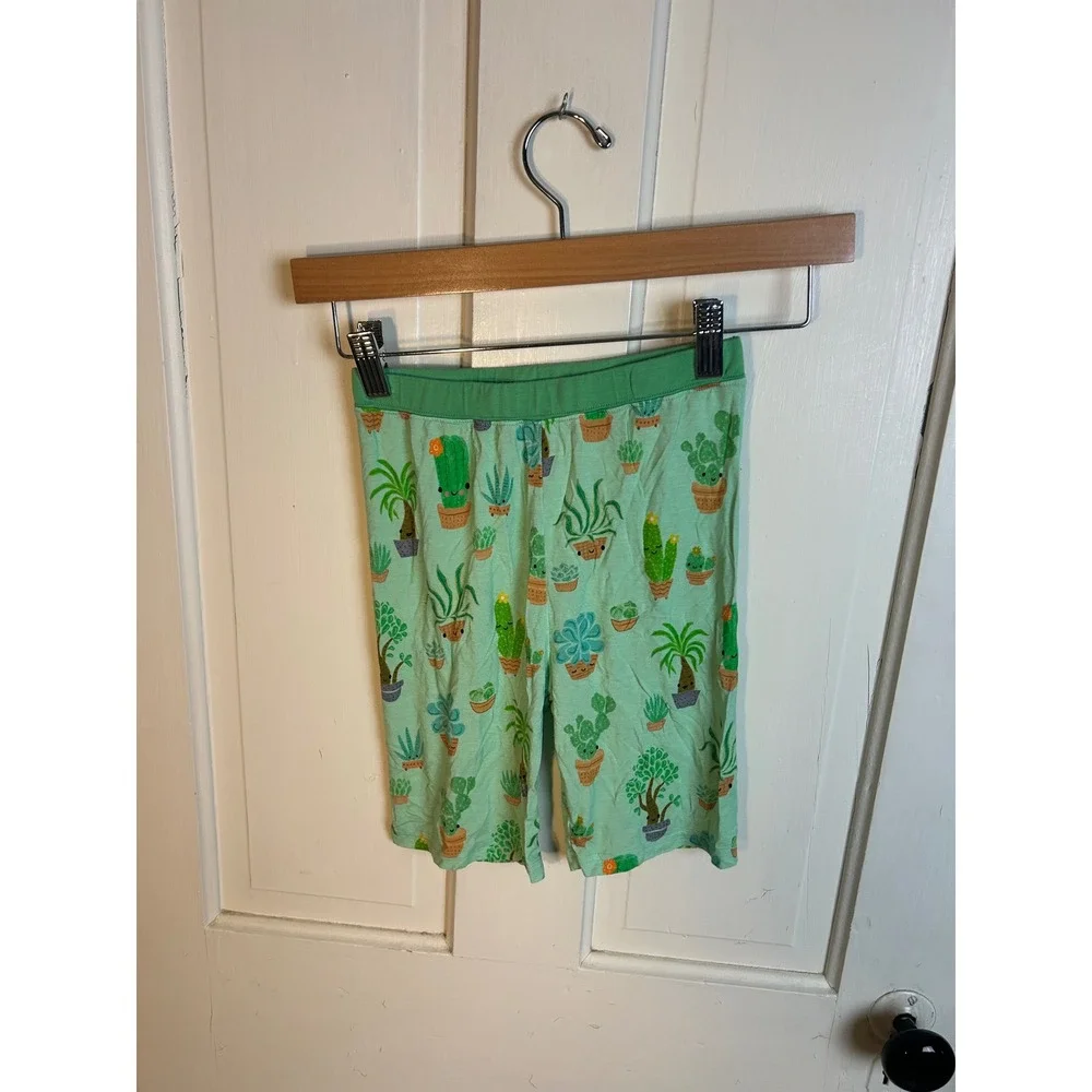 Little Sleepies Kids 9/10 Succulent Love Bamboo Viscose Short Sleeve Pajama Set